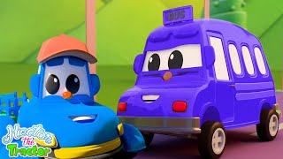 Hector the Tractor Wheels on the Bus Song Cartoon Rhymes and Vehicle Videos for Kids [upl. by Yeo]