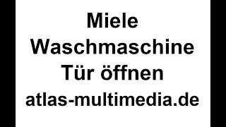 Miele Waschmaschine Tür öffnen manuell [upl. by Ennahgiel]