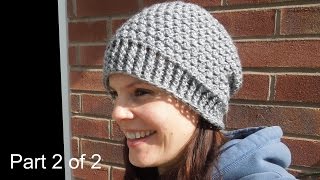 crochet Pt2 How To Crochet my Cluster Slouchy Beanie  Yarn Scrap Friday [upl. by Salangia971]