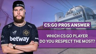 CSGO Pros Answer Which CSGO Player Do You Respect The Most [upl. by Acirem]