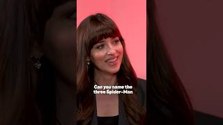 Dakota Johnson tries to name 3 SPIDERMAN films [upl. by Sybille399]