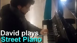 My Friend David plays Yanni One Mans Dream on Public Piano [upl. by Aneerol973]