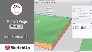 SketchUp Mimari Proje  Katı Elemanlar [upl. by Gladdy430]