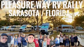 PLEASUREWAY RV RALLY IN SARASOTA FLORIDA  WE VISITED SIESTA KEY BEACH SAND SCULPTURE amp MORE [upl. by Jenda42]