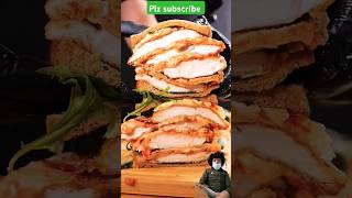 Chicken katsu sandwich 🥪 food katsu chicken cooking recipe youtubeshorts youtube foodshorts [upl. by Zere]