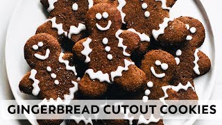 Gingerbread Cutout Cookies  vegan glutenfree paleo [upl. by Audrye]