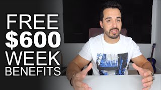 How To Apply for the FREE 600 Weekly  Unemployment Benefit [upl. by Ashatan]