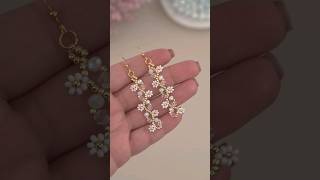 Easy DIY Beaded Earring Handmade Crystal amp Seed Bead Flower Earrings Tutorial Beads Jewelry Making [upl. by Atidnan]