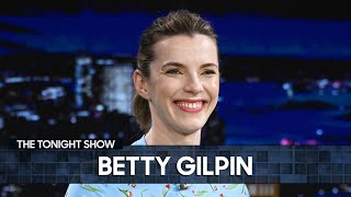 Betty Gilpin Was Accidentally Left in a Body Bag on the Set of Law amp Order  The Tonight Show [upl. by Naillij]