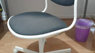 IKEA ORFJALL adult chair and ADILS Desk Review [upl. by Dygert849]