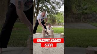 Amazing karate chop board break karate martialarts learning [upl. by Htomit]