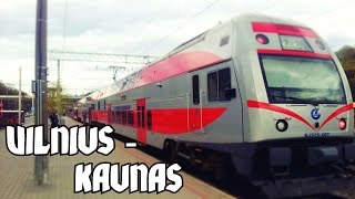 ★ Lithuania train ride ★ Vilnius to Kaunas DoubleDecker Full route  60p HD [upl. by Aria468]