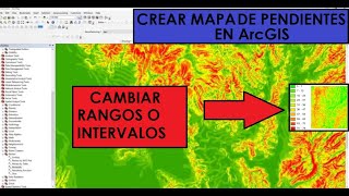 Crear mapa de pendientes y CLASIFICAR SUS RANGOS en ArcGIS EdScience [upl. by Eppie]