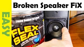 How to Repair Blown Speaker Using Flex Seal  Fix Popping Sound [upl. by Akehsat]