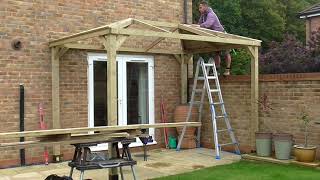 Bishops Stortford Gazebo Build with Felt Tile Roof [upl. by Philps]