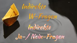 Indirekte JaNeinFragen  Indirekte WFragen A1 A2 [upl. by Lorelle832]