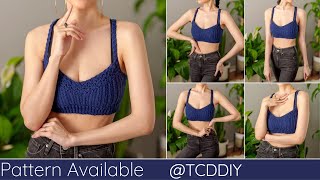 How to Crochet a Bralette  Pattern amp Tutorial DIY [upl. by Llehsyar]