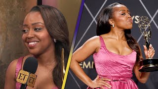 Quinta Brunson REACTS to Her HistoryMaking Emmys Win Exclusive [upl. by Wendel391]