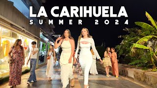 La Carihuela Torremolinos Spain Busy Nightlife Summer 2024 August Update Costa del Sol  Málaga 4K [upl. by Nyer]