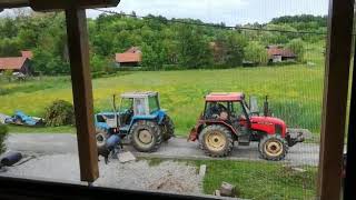 Zetor 6340  Krpan 5t vs Landini 8550 [upl. by Aronal]