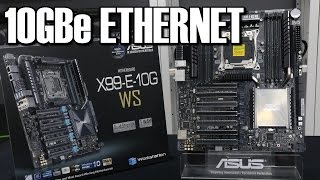 Asus X99 E 10G WS Review 10GBe Ethernet Workstation Motherboard [upl. by Inalej]