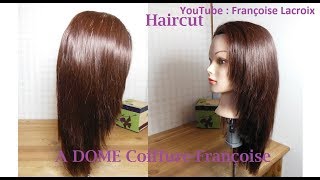 Coupe cheveux longue dégradée Cascade V  Long layered V haircut  Corte de pelo en capas largo V [upl. by Aymahs]