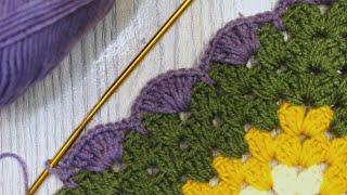 Easy Crochet Borders For Blankets  Crochet Edging [upl. by Rida504]