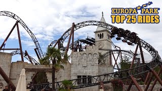 Top 25 Rides at Europa Park 2024 [upl. by Darnoc]