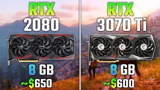 NVIDIA RTX 2080 vs RTX 3070 Ti  Test in 7 Games [upl. by Johnsten567]