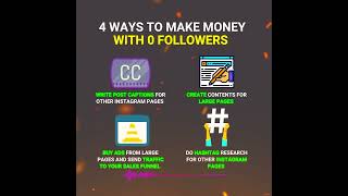 4 WAYS TO MAKE MONEY WITH O FOLLOWERS [upl. by Aisetal]