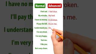 Normal Sentences vs Advanced Sentences 📖✅💯education english shorts esl [upl. by Ylas130]