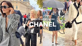 CHANEL 🇫🇷STREET STYLE SPRING SUMMER 2024 ⚜️SPRING 2024 TRENDS PARIS FASHION WEEK voguefrance [upl. by Rai]