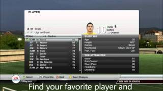 Fifa 12 how to change your arena player [upl. by Sarilda]