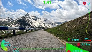 Scenic 30 minute Indoor Cycling Workout Großglockner Alps Road Telemetry 4K Video [upl. by Saihttam]