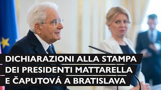 Dichiarazioni alla stampa dei Presidenti della Repubblica Slovacca e Italiana [upl. by Berman]