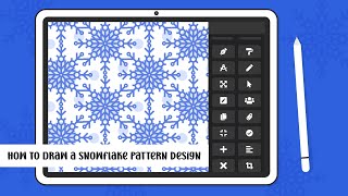 How to Draw a Snowflake pattern design [upl. by Orford]