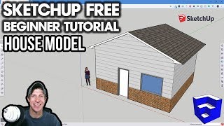 GETTING STARTED with SketchUp Free  Lesson 2  Creating a House Model [upl. by Hploda]