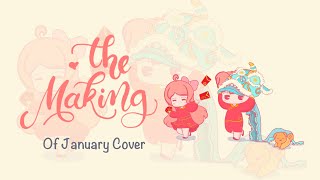 11  Procreate  Silent Vlog  How I Make Cover for January Calendar  Website Snip [upl. by Akimehs]