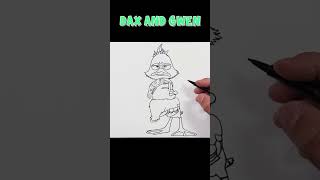 How To Draw Dax And Gwen  Migration Movie shorts drawing draw art migration [upl. by Aholah377]