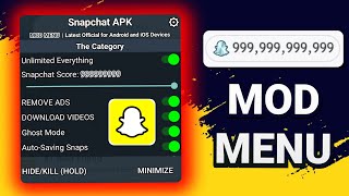 Snapchat MOD APK v92004  Secret Screenshots Hide View AutoSave Snaps amp Boost Your Score Fast [upl. by Yevrah]