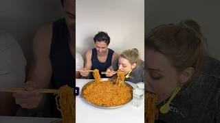 10X SPICY KOREAN NOODLES CHALLENGE with CHOPSTICKS😱INDIA Vs AMERICA COMPETITION🔥 shorts eating [upl. by Llevart]