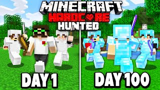 I Survived 100 days in Hardcore Minecraft Manhunt2 Hunters Edition [upl. by Salkin]