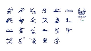 The Paralympic Games Pictograms Evolution [upl. by Cirdahc]