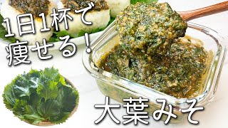 【大葉 味噌】これは絶対作って！５分で簡単！痩せる 万能調味料！ ご飯が進む 大葉 みそ 作り方 簡単アレンジも紹介 大葉の保存方法 ダイエット [upl. by Monteith]