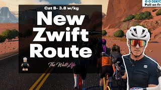 Zwift Race  New Zwift Route 38 wkg Cat B [upl. by Adien]