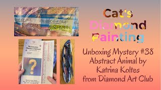 Unboxing Mystery 38  Abstract Animal by Katrina Koltes  Diamond Painting from Diamond Art Club [upl. by Yelsnia]