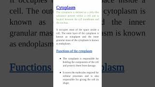 Cytoplasm functions of cytoplasm science botany biology [upl. by Seton22]