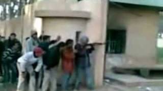 Libya  Live Fire between People and Gaddafi Regime [upl. by Nirak784]