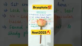 Bryophytes plant kingdom biology neet ncert shorts Neet2025 [upl. by Are]