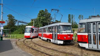 Tatra T3 DPMB 1576 on tram line 2 Modřice  Stará osada Brno Czech republic [upl. by Bradley]